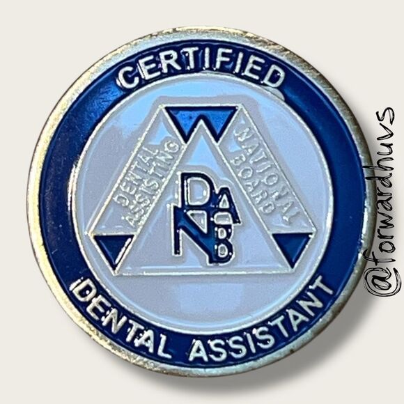 Bundle Sale 3 for $15 | Certified Dental Assistant Pin – DANB Triangle Logo - Picture 3 of 7